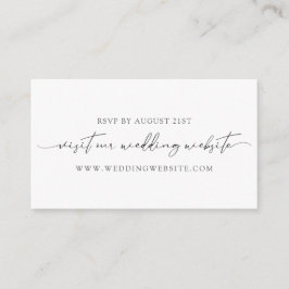Moderne kalligraphische Hochzeitskarte RSVP Online Begleitkarte