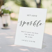 Moderne kalligraphische Hochzeitsparkler abschicke Sockelschild