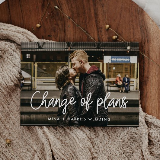 Moderne kalligraphische Hochzeitsplanung Ankündigung