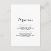 Moderne kalligraphische Hochzeitsrichtungen Begleitkarte (Vorderseite)