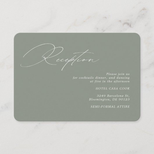 Moderne kalligraphische Hochzeitssaison Begleitkarte (Vorderseite)