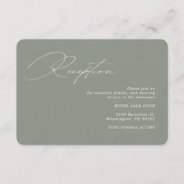 Moderne kalligraphische Hochzeitssaison Begleitkarte