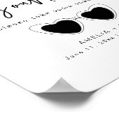 Moderne kalligraphische Hochzeitssasseln bevorzuge Poster (Ecke)