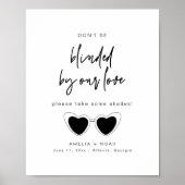 Moderne kalligraphische Hochzeitssasseln bevorzuge Poster (Vorne)