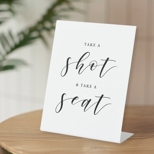 Moderne kalligraphische Hochzeitstabelle Sockelschild