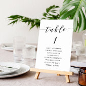 Moderne kalligraphische Hochzeitstabelle Tischnummer