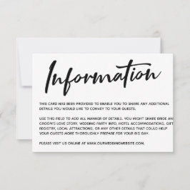 Moderne kalligraphische Informationen Gold gestrei RSVP Karte