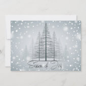 Moderne kalligraphische Jahreszeit der Joy Winter  Einladung (Vorderseite)