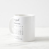 Moderne kalligraphische Kalender, nicht fotografie Kaffeetasse (Vorderseite Links)