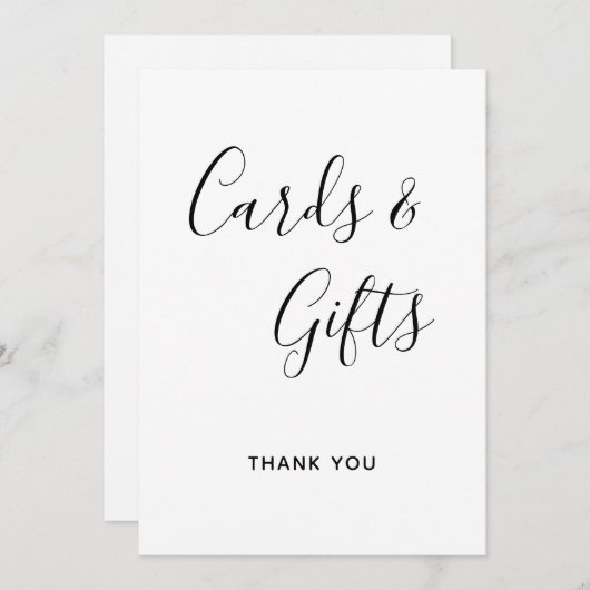 Moderne kalligraphische Karten und Geschenke Hochz (Vorne/Hinten)