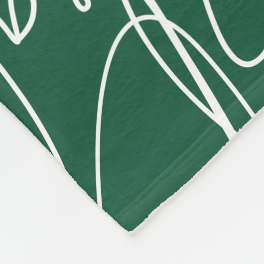 Moderne kalligraphische Muster von Signaturen auf Fleecedecke (Ecke)