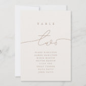 Moderne kalligraphische neutrale Tabelle Zwei Tisc (Vorderseite)