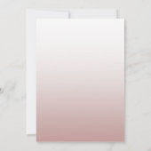 Moderne kalligraphische Rose Goldhochzeit Einladung (Rückseite)