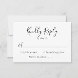 Moderne kalligraphische Script Heart Wedding RSVP