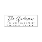 Moderne kalligraphische Script-Rücksendeadresse Permastempel (Design)