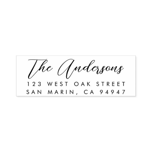 Moderne kalligraphische Script-Rücksendeadresse Permastempel (Design)