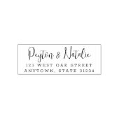 Moderne kalligraphische Script-Rücksendeadresse Permastempel (Design)