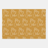 Moderne kalligraphische Skripte Frohe Weihnachten Geschenkpapier Set (Vorderseite 3)