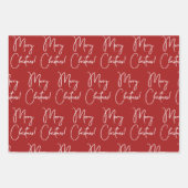 Moderne kalligraphische Skripte Frohe Weihnachten Geschenkpapier Set (Vorderseite)