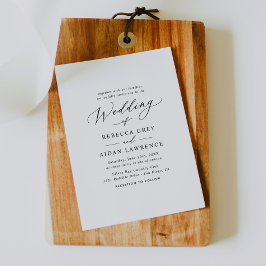 Moderne kalligraphische Skripte Minimalistische Ho Einladung