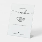 Moderne kalligraphische Skripte Sichere Distanzier Sockelschild (Vorderseite)