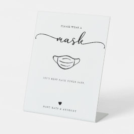 Moderne kalligraphische Skripte Sichere Distanzier Sockelschild