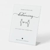 Moderne kalligraphische Skripte Sichere Distanzier Sockelschild (Vorderseite)