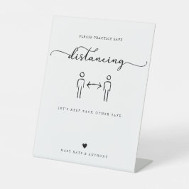 Moderne kalligraphische Skripte Sichere Distanzier Sockelschild