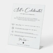 Moderne kalligraphische Skripte Soziale Hochzeit Sockelschild (Vorderseite)