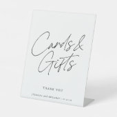 Moderne kalligraphische Skriptkarten und Geschenke Sockelschild (Vorderseite)