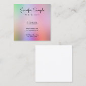 Moderne kalligraphische Skriptvorlage Elegant Quadratische Visitenkarte (Vorne/Hinten)