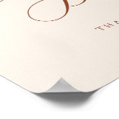 Moderne kalligraphische Terrakotta-Karten und Gesc Poster (Ecke)