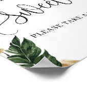 Moderne kalligraphische tropische Babys sind süße  Poster (Ecke)