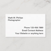 Moderne Kamerasysteme Visitenkarte (Rückseite)