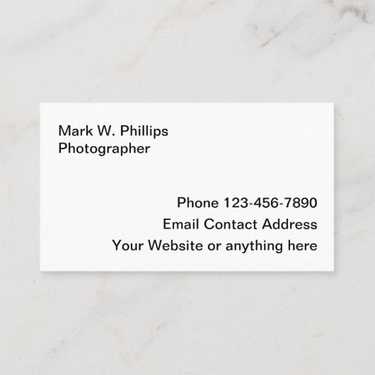 Moderne Kamerasysteme Visitenkarte (Rückseite)