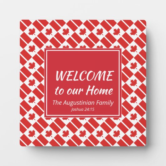 Moderne KANADA - individuelle Schrift willkommen Fotoplatte (Vorderseite)