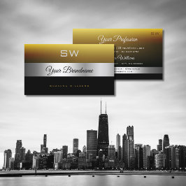 Moderne karamellige schwarze Silber-Dekoration und Visitenkarte