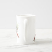 Moderne Kardinal Reds und Browns Porzellantasse (Rückseite)