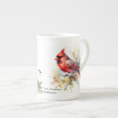 Moderne Kardinal Reds und Browns Porzellantasse (Vorderseite Rechts)