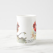 Moderne Kardinal Reds und Browns Porzellantasse (Vorderseite)