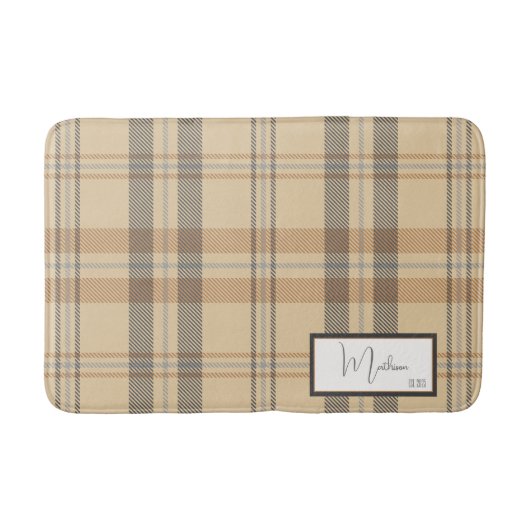 Moderne Karierte Badewanne Badematte (Vorderseite)