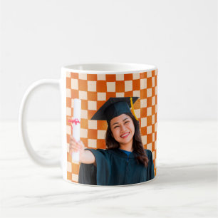 Moderne karierte benutzerdefinierte Porträtfoto-Ab Kaffeetasse