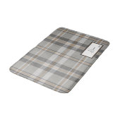 Moderne Karierte Cloud Gray Bath Mat Badematte (Schrägansicht)