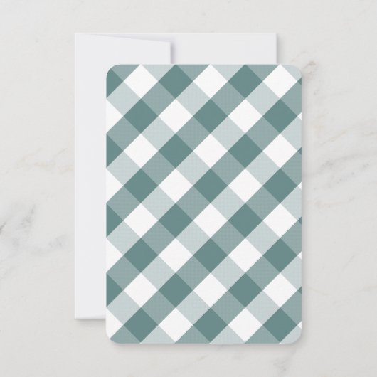 Moderne Karierte Feiertagsparty Einladung (Rückseite)