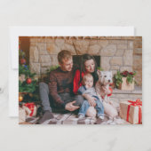 Moderne Karierte Foto-Weihnachtskarte Feiertagskarte (Rückseite)