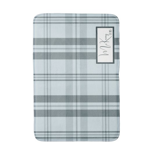 Moderne Karierte Frost-Badematte Badematte (Vorderseite Vertikal)
