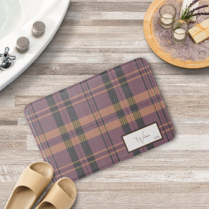 Moderne Karierte Heather Bath Mat Badematte