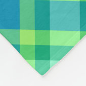 Moderne Karierte Jade Green & Turquoise aus dem Mi Fleecedecke (Ecke)