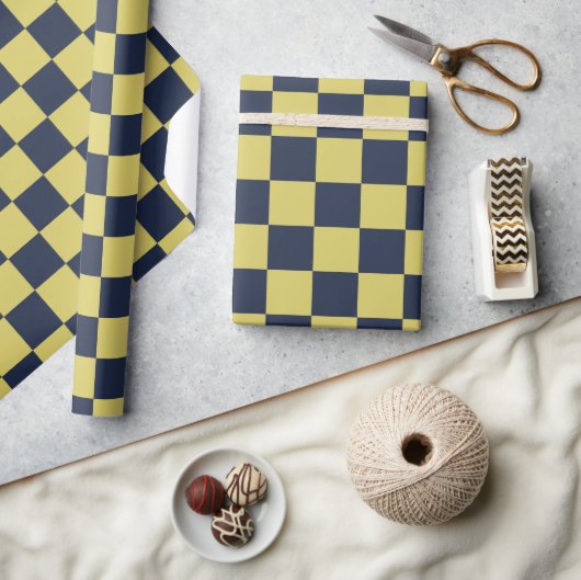 Moderne karierte Muster-Wrap-Rolle Geschenkpapier (Kunsthandwerk)
