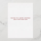 Moderne Karierte Porträtkarte Folien Feiertagskarte (Rückseite)